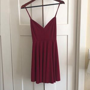 Red party dress